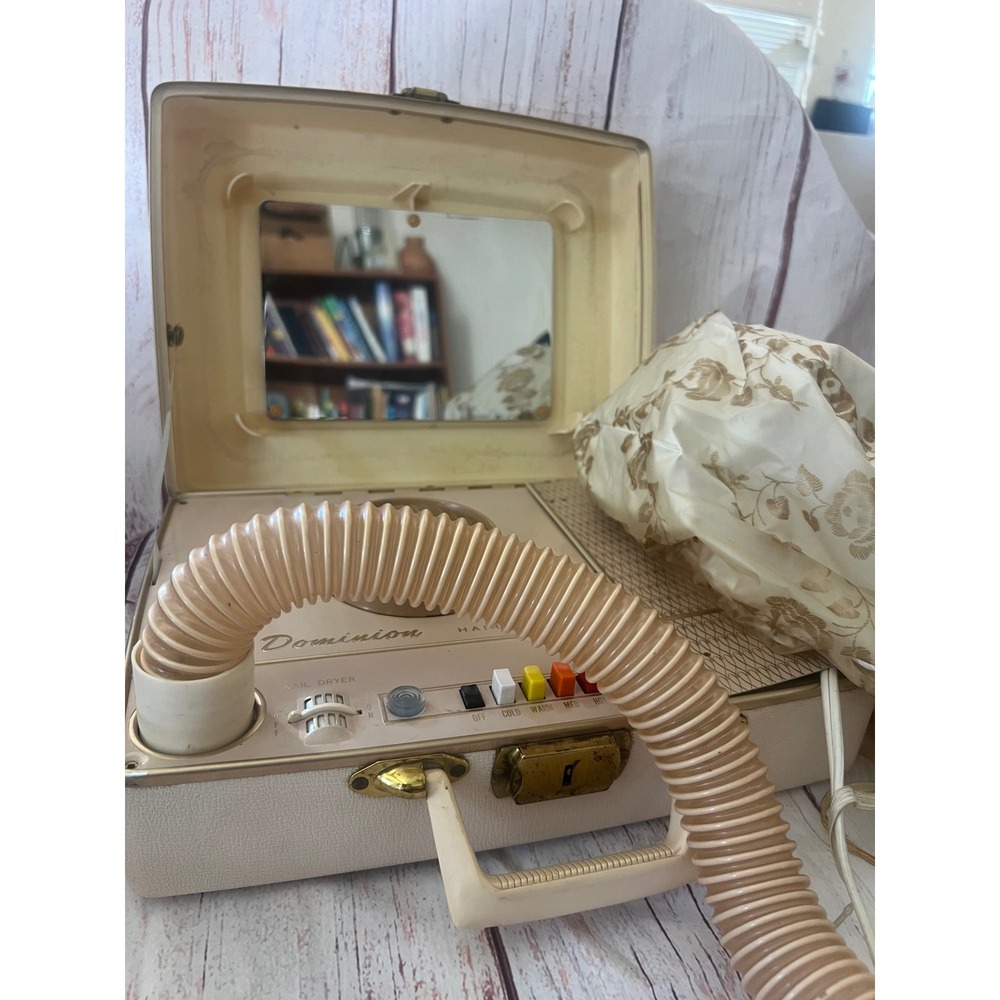 Dominion Electric Hair Dryer Vanity Case Model 1805C Vintage Retro Beauty - Picture 2 of 12